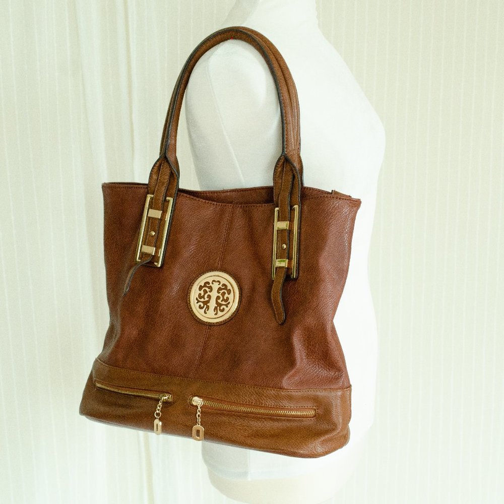 Dasein Brown Tote - Picture 1 of 4